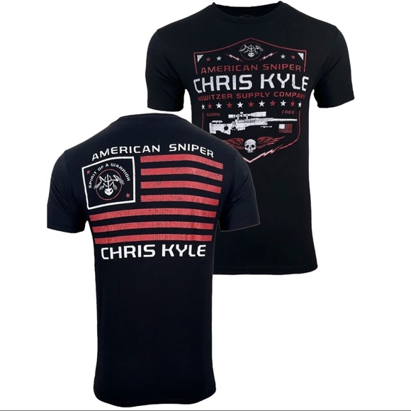 Howitzer Style Men's T-Shirt CHRIS KYLE SPIRIT WARRIOR Military Grunt MFG - Picture 1 of 10